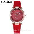 YOLAKO Latest Design Leather Band Quartz Wrist Fashion Women Watches For Ladies Women's Casual Frosted Dial Watch Wristwatches